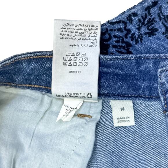 Style & Co Floral Damask Flocked Boyfriend Jeans - 14 - Picture 7 of 9